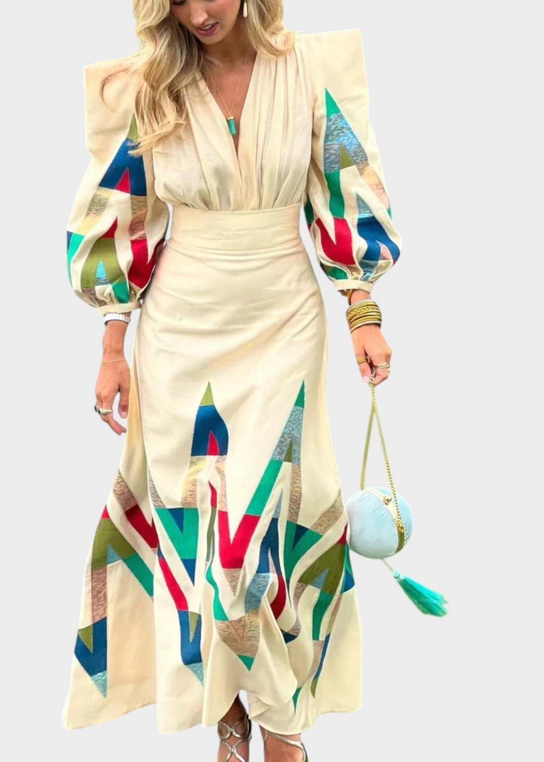 Eleni – Bedrucktes 2 Teiliges Set mit V-Ausschnitt